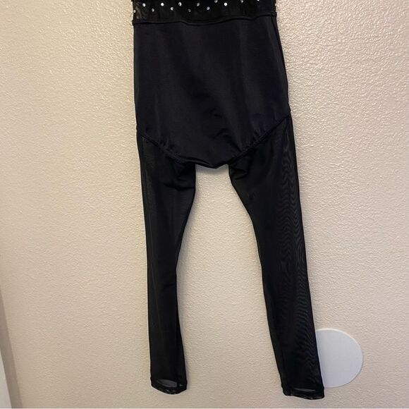 WEISSMAN Dance Costume unitard black purple Cold Hearted Snake 14693 IC - Picture 6 of 13